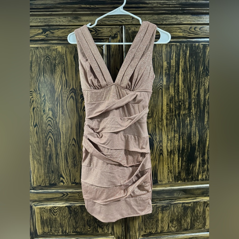 Champagne sparkly dress